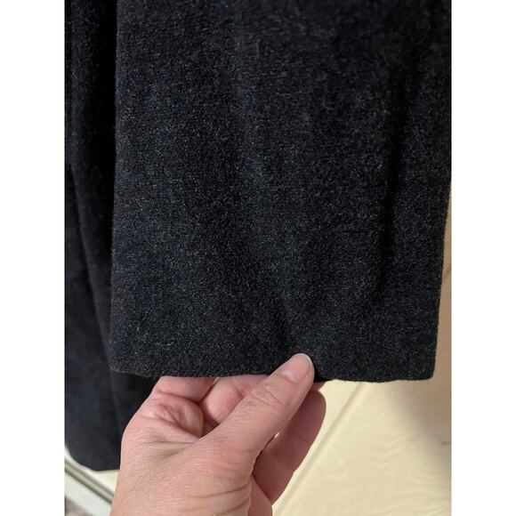 Eileen Fisher Wool Coat Womens Small 6 8 Hooded Midi Thigh Length Minimal Warm - Picture 3 of 11